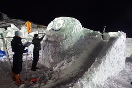 2018年雪像づくり